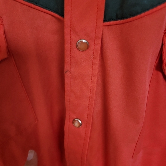 Vintage Ely Diamond Red and Black Western Shirt - Picture 3 of 6